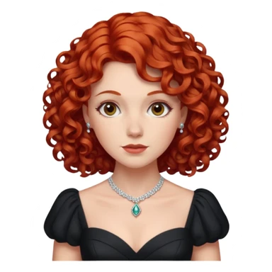 Rose DeWitt Bukater curly red hair sticker