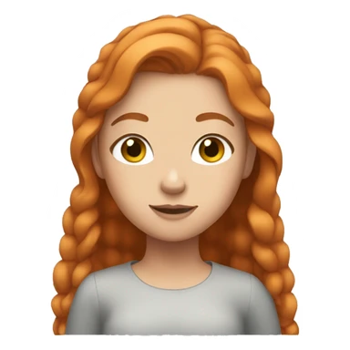 whit girl with ginger hair sticker