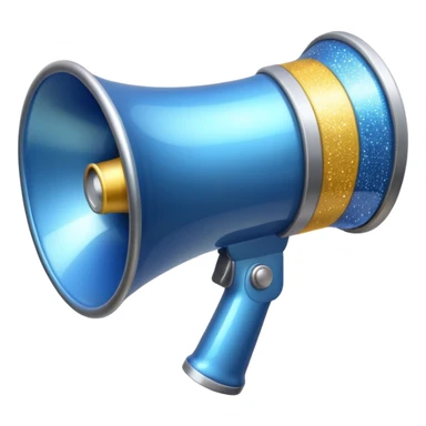 megaphone with sparkles sticker