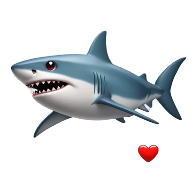 shark with heart eyes sticker