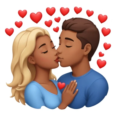 Loving couple kissing, Love, hearts. sticker