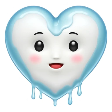 white heart slime (no face) sticker