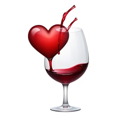 Wine red heart sticker