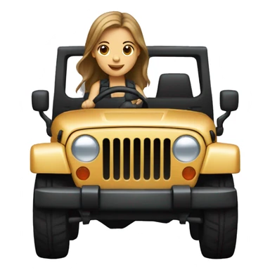 light brown hair girl driving black jeep sticker
