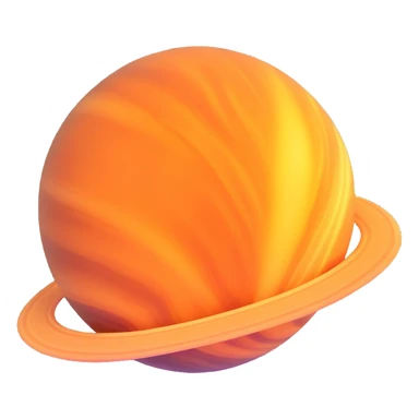 Planet Venus, circular, no rings, with swirling clouds sticker