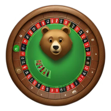 Bear and Roulette sticker