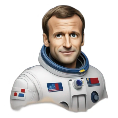 Emmanuel Macron dans l’espace sticker