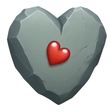 Piedra corazón sin piedra sticker