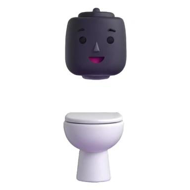 Skibidi Toilet with a face sticker