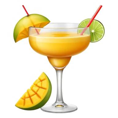 Mango daiqiri und nichts am glas schmücken sticker