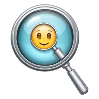 magnifying lens with a download symbol in the bottom right, no apple or fruit imagery sticker