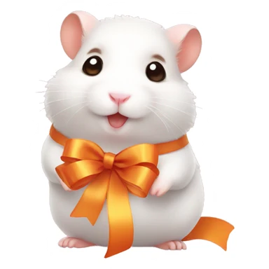 Cute hamster with ribbon sticker
