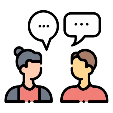 business person talking with client sticker