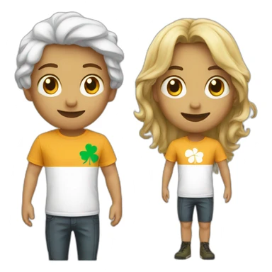 trèfle à feuille et t-shirt sticker