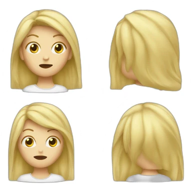 a blond women playing pinpon and angry sticker