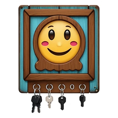 Wooden wall key holder  sticker