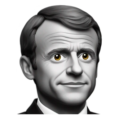 Emmanuel Macron noir sticker
