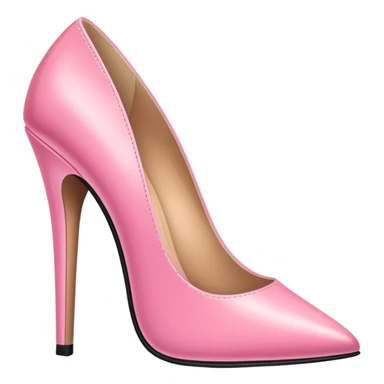 super realistic pink leather stilettos sticker