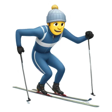 Cross Country skiing Skating man sticker