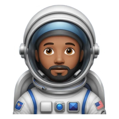 bearded black astronout sticker