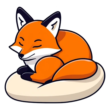 Fox asleep sticker