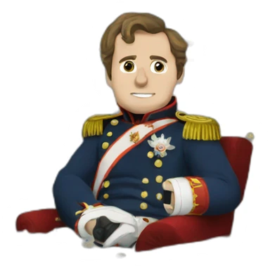Napoleon plays video games sticker