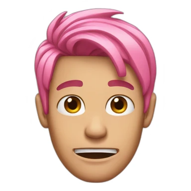 guy pink hair crying sticker