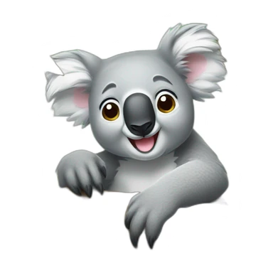 koala sur un loup sticker
