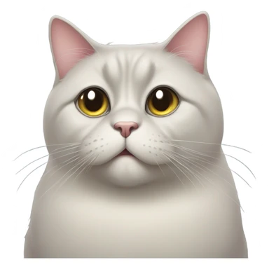 big fat obese huge humongous black cat with giant eyes sticker