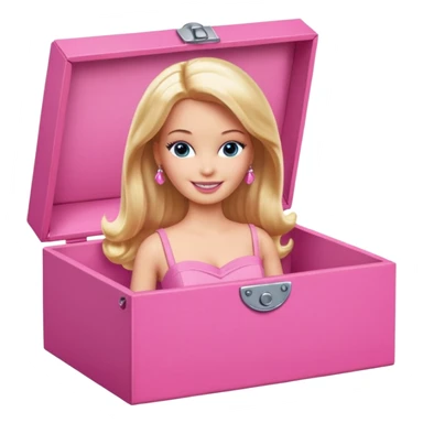 Barbie in a pink box sticker