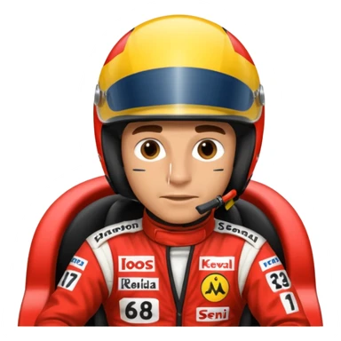 Ayrton Senna in his car sticker