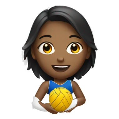 summer olympics girl playing volleyball sticker