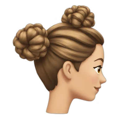hair bun sticker