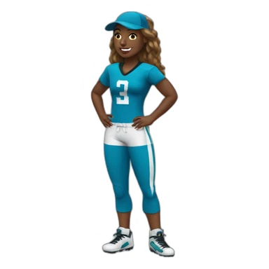 Playa football woman sticker