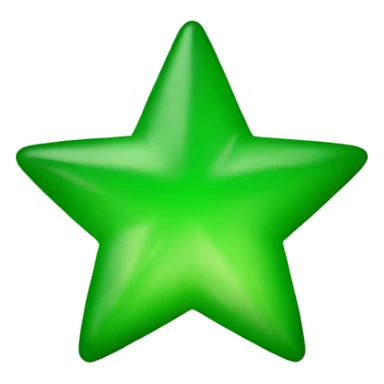 A green star sticker