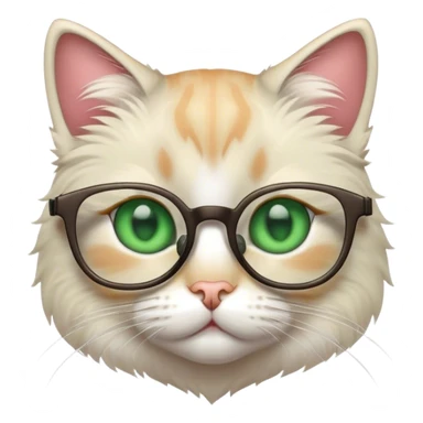 Gato con lentes sticker