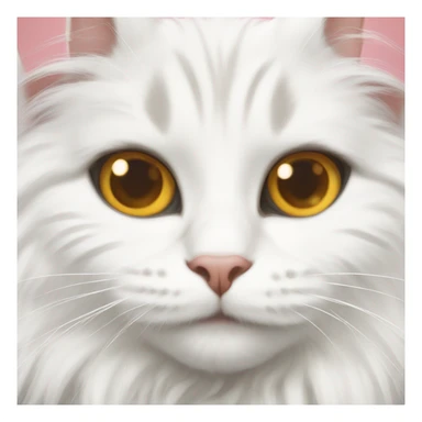 fluffy cat Turkish Angora sticker