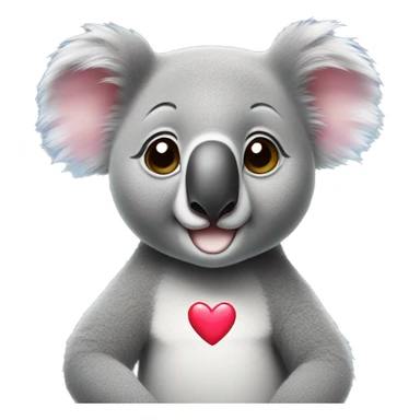 A koala with heart eyes sticker