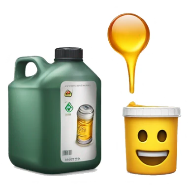 Emoji bring a container of oil sticker