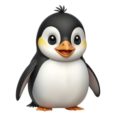 laughing penguin with tears sticker