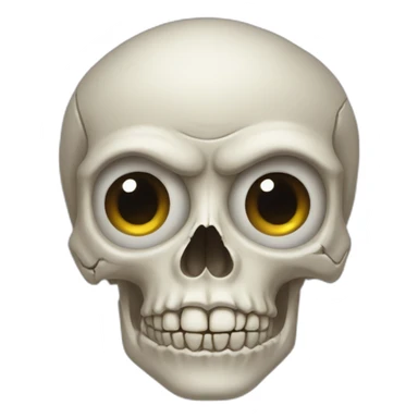 skull making a side eye with theirs eyes sticker