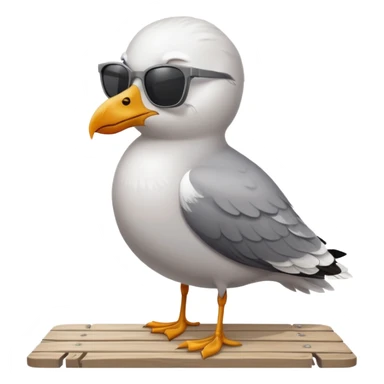 A cool seagull with sunglasses sticker