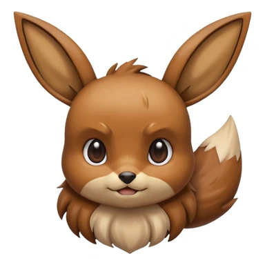 Eevee de Pokémon con expresión de frustración, cubriéndose la cara con la pata, estilo emoji divertido sticker