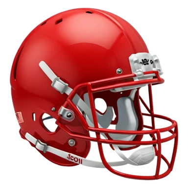 in a shade of red college football helmets sticker