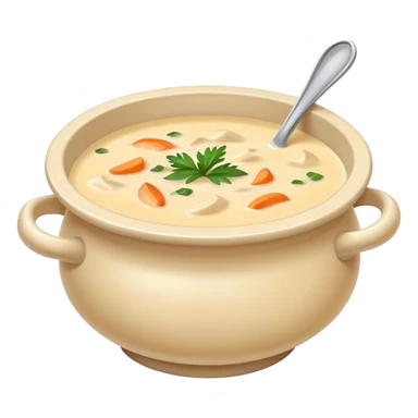 Pot of creamy soup sticker