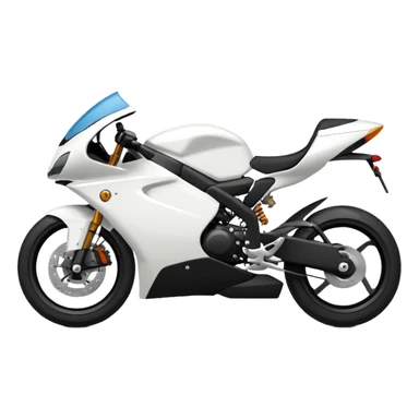White  naked sport bike sticker