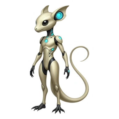 Futuristic Ethereal Modern Fakémon-creature-hybrid Full Body sticker
