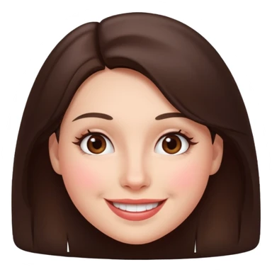brunette Woman face sticker