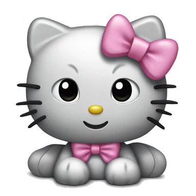 hello kitty with a pink bow sticker