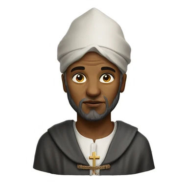 religious pilgrim photorealistic serious sticker